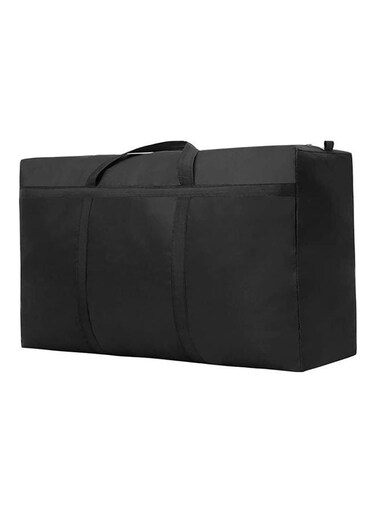 Foldable Oxford Material Storage Bag Organizer With Zips Reinforced Black 90x48x28cm