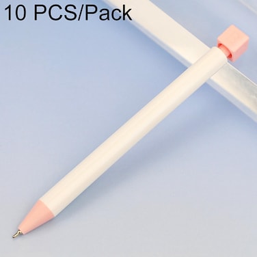 10 PCS/Pack Rotatable Dice Retractable Plastic Medium-oil Ballpoint Pen(Pink White)