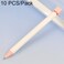 10 PCS/Pack Rotatable Dice Retractable Plastic Medium-oil Ballpoint Pen(Pink White)