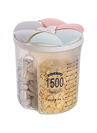 JANNAH 3Grid Kitchen Storage Box For Grains Nuts Storage Organizer Box