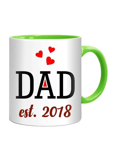 Styles Dad Est. 2018 Printed Mug Green/White/Red