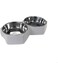 Pawsitiv Hexagon Cat Dish Dinner Set White M+M350ml+ 350ml