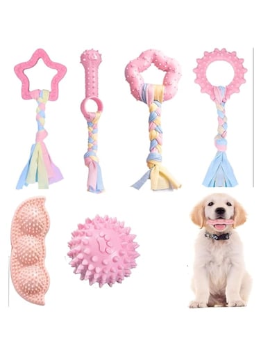 VELEGO Puppy Chew Toys for Teething 6 Pack Puppy Toys to Keep Them Busy, Puppy Toys for Teething, Puppy Chew Toys for Small Dogs, Small Dog Toys for Small Breed, Cute Puppy Teething Toys