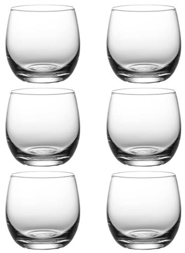- Pack Transparent 300Ml High Borosilicate Glass Cups &acirc;&euro;&ldquo; Rounded Design, Durable &amp; Stylish For Water, Juice &amp; Beverage Serving