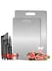 100% Pure Titanium Cutting Board   Double-Sided Non-Slip Chopping Board with Knife &amp; Finger Guards   Durable &amp; Hygienic Food Prep Board for Any Kitchen (34&Atilde;&mdash;23cm)