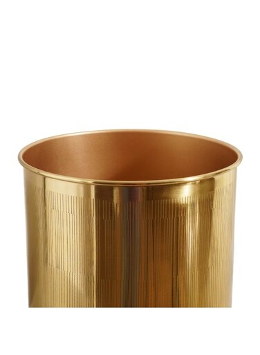 Home Meteor Metal Waste Bin Dia20x25cm - Gold