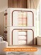 Pcs Jumbo Storage Boxes with Windows &amp; Steel Frame, Extra Large Foldable Closet Storage Bins with Lids, Front &amp; Top Access Fabric Storage Boxes for Seasonal Clothes, Blankets &amp; Bedding, Washable, Stackable &amp; Space-Saving