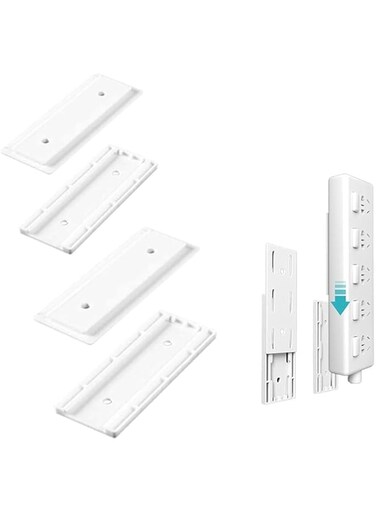 SOLDOUT Seamless Punch Free Plug Wall Fixer Power Strip Holders Storage for Sockets Shelf Stand Holder Sticker (Set of 2)