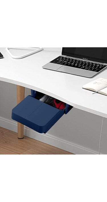 KASTWAVE Space-Saving Under Desk Storage Organizer - Slide-Out Plastic Tray for Office, School, and Kitchen Supplies - Multi-Purpose Storage Solution