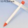 10 PCS/Pack Rotatable Dice Retractable Plastic Medium-oil Ballpoint Pen(Red White)