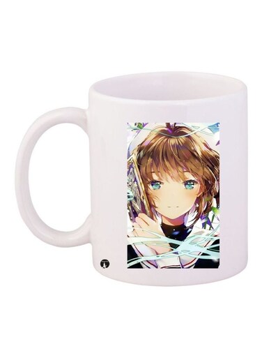 Anime Printed Coffee Mug White/Green/Black
