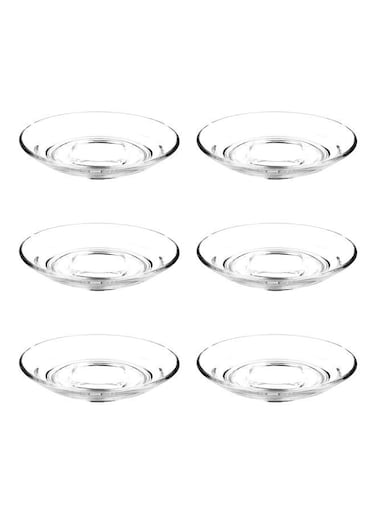 Pack Of 6 Caffe Saucer Clear 5.75inch