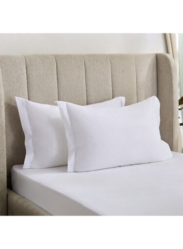 Box Purely-Percale 2-Piece 300TC Percale Pillowcase Set with Flange - 50x75+15 cm