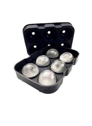 Shop1234 6-Piece Silicone Ice Cube Tray Black