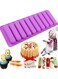 Strip Silicone Mold 10 Cavity Finger Shaped Chocolate Rectangular Cereal Chocolate Bar Cookie Ice Cube Trays Baking Tools