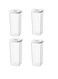 Transparent Sealed jars, Food-Grade Plastic Can Sealed Storage Box: Airtight Pantry Organizer 4 Pieces Set for Spices, Legumes, Rice, Cereals, Coffee , 1.5l