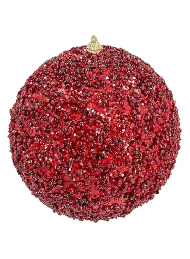 Christmas Magic 20835 Chrirmas Designer Baubles, 15 cm Size, Red