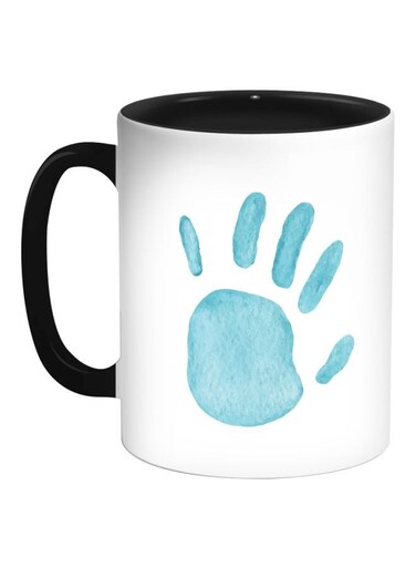 The Palm Of The Hand Printed Coffee Mug Black/Blue/White