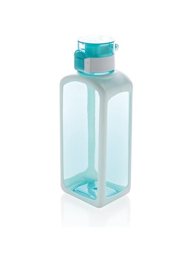 Xd XclUSive Squared Water Bottle   Bpa Free, Leakproof, Smell Free   Silicone Border   Classic Sports Water Bottle For Running Gym Office - 600Ml (Blue)