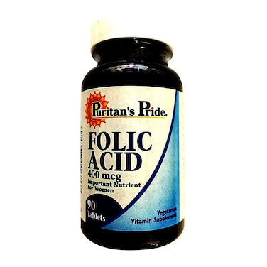 Puritan's Pride Folic Acid 400 mcg Tablets 90's