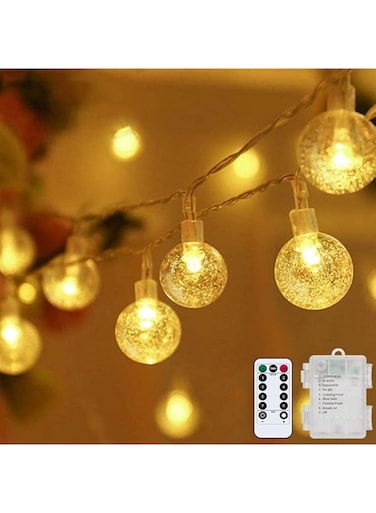 Festive Lights - LED Golden Balls Hanging Lights - Elegant LED Lighting for Eid &amp; Ramadan - Perfect for Home, Garden &amp; Festivals