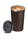 Travel Coffee Mug, Stainless Steel Coffee Tumbler, Double Wall Vacuum Hot and Cold Insulated Coffee Mug for Home Travel Office Outdoor Works,330 ml Brown