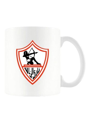 Ceramic Coffee Mug White/Black/Red One Size