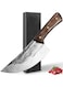 cuspitum Butcher Knife, Cleaver knife for Meat Cutting - 7'' Sharp Multi-Purpose Meat Cleaver Forged in Fire for De-Boning/Slicing/Cutting/Mincing at Slaughter House/Restaurant/Kitchen