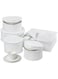 Honey-Can-Do SFT-01630 Dinnerware Storage Set, Fabric, White, 5-Piece