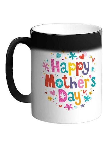 Happy Mother's Day Printed Colour Changing Coffee Mug Black