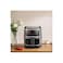 Digital Smart Air Fryer, 8L Large Capacity, LED Touch Display, Temp Control, Black &amp; Silve