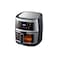 Digital Smart Air Fryer, 8L Large Capacity, LED Touch Display, Temp Control, Black &amp; Silve