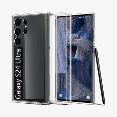 Muzz Clear Case for Samsung Galaxy S24 Ultra 5G Case, Slim Fit Full Protective Shockproof Transparent Case Cover for Samsung Galaxy S24 Ultra 2024, Clear (Galaxy S24 Ultra 5G)