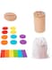 Montessori Toys for Toddlers, Wooden Color Sorting &amp; Fine Motor Skills Learning Toy, Sensory Matching Game, Safe and Sturdy Beechwood Equipped with 6 * 2 Colored Sticks and 5 * 2 Colored Discs