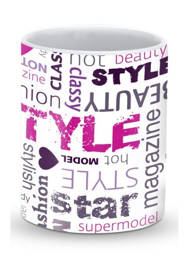 Premium Fashion Statement Designer Mug White/Pink
