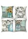 Jar Throw Pillow Covers 18x18 Sunflower Pillowcase Blue Vase Cushion Seasonal Case for Outdoor Sofa Couch Living Room Bedroom Home Decoration 4 Pack