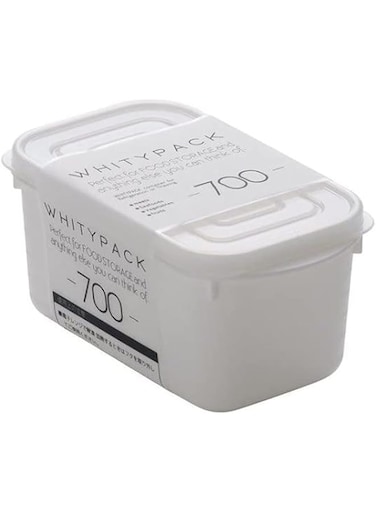 Shimoyama Storage Box with Lid, 700 ml Capacity, White