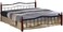 INFINI HOMES Metal Frame Bed with Wooden 4-Legs Dimension 190x180 Centimetres (Brown)