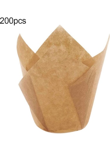 Baking Cupcake Liner Wrapper Paper Beige