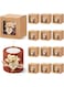 Otuuz 12 Pcs Rustic Wedding Favor Candle Holders Bridal Shower Favors Candles Wedding Party Favors Wedding Wooden Candle Gifts Wedding Souvenirs for Guest Gifts Wedding Decorations (Dark Brown)