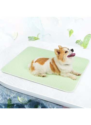 3Clock Pets Dog Cat Cooling Mat Breathable Cooling Pad for Dog Cats Washable Pet Cooling Mat for Indoor Outdoor Pets with Non-Slip Bottom (M - 40 * 50cm)