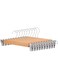 Red Dot Gift&reg; 10-Pack 360&deg; Swivel Hook Wooden Pants Hanger 12.8'' with 2 Adjustable Clips (Natural, 10)