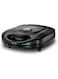 BLACK+DECKER 2-in-1 Sandwich and Grill Maker, 4-Slice, 1400W Power, Non-Stick Plates, 180&deg; Flat Open, Locking Clamp, Quick Meals, Compact, Ideal for Sandwiches and Grilled Foods, Black - TS2120-B5