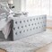 Bliss Breeze Tufted Upholstered Single Size Bed (90 X 200 CM) Grey Color