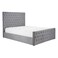 Bliss Breeze Tufted Upholstered Single Size Bed (90 X 200 CM) Grey Color