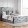 Bliss Breeze Tufted Upholstered Single Size Bed (90 X 200 CM) Grey Color