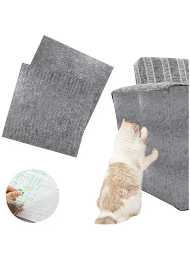Hkpetie Cat Scratch Furniture Protector Mat, Anti Scratch Couch Sofa Protector for Cats, Cat Carpet with Self-Adhesive Trimmable