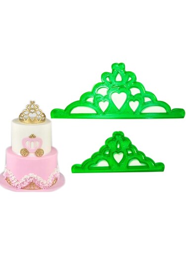 OHM Tiara Ornamental Headdress Princess Crown Cookie Fondant Cutter Sugar Arts Cake Decorating Tool -4 PCS