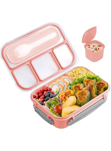 Strayelf Lunch Box for Kids,1300ML Bento Box Adult Lunch Boxes, Lunch Containers With 4 Compartment for Adults/Kids/Toddler,Microwave &amp; Dishwasher &amp; Freezer Safe,BPA Free