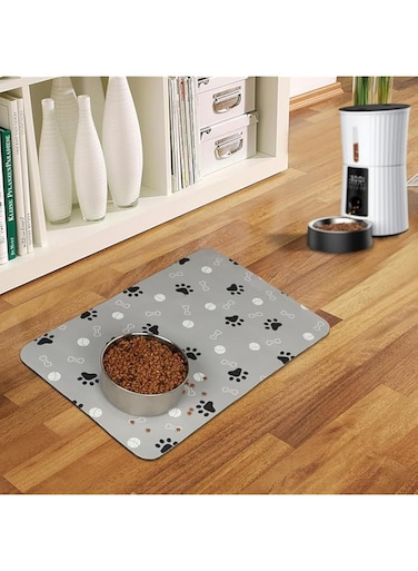 Azonee Dog Food Mat Absorbent Dog Mat for Food and Water No Stains Easy Clean Dog Water Dispenser Mat Easy to Clean Pet Feeding Mat for Cat Dog for Messy Drinkers Pet Accessories Supplies